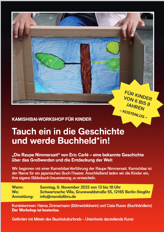 06.11.2022 | 13 - 18 Uhr | Kamishibai Kinderworkshop - Kulturhaus Schwartzsche Villa